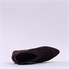 Wonders V Cut Pointed Block Heel Boot - Brown Suede